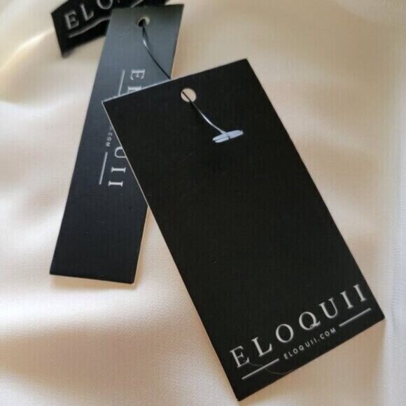 NEW Eloquii sz 22 White Blouse Button up notch hidden placket cap sleeves NWT - Picture 10 of 13